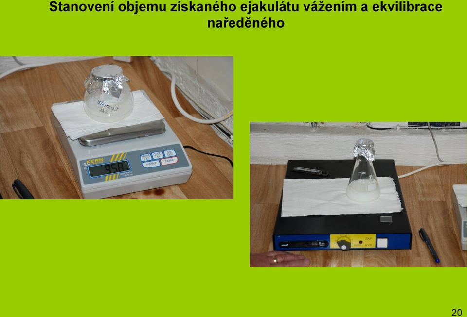 ejakulátu vážením