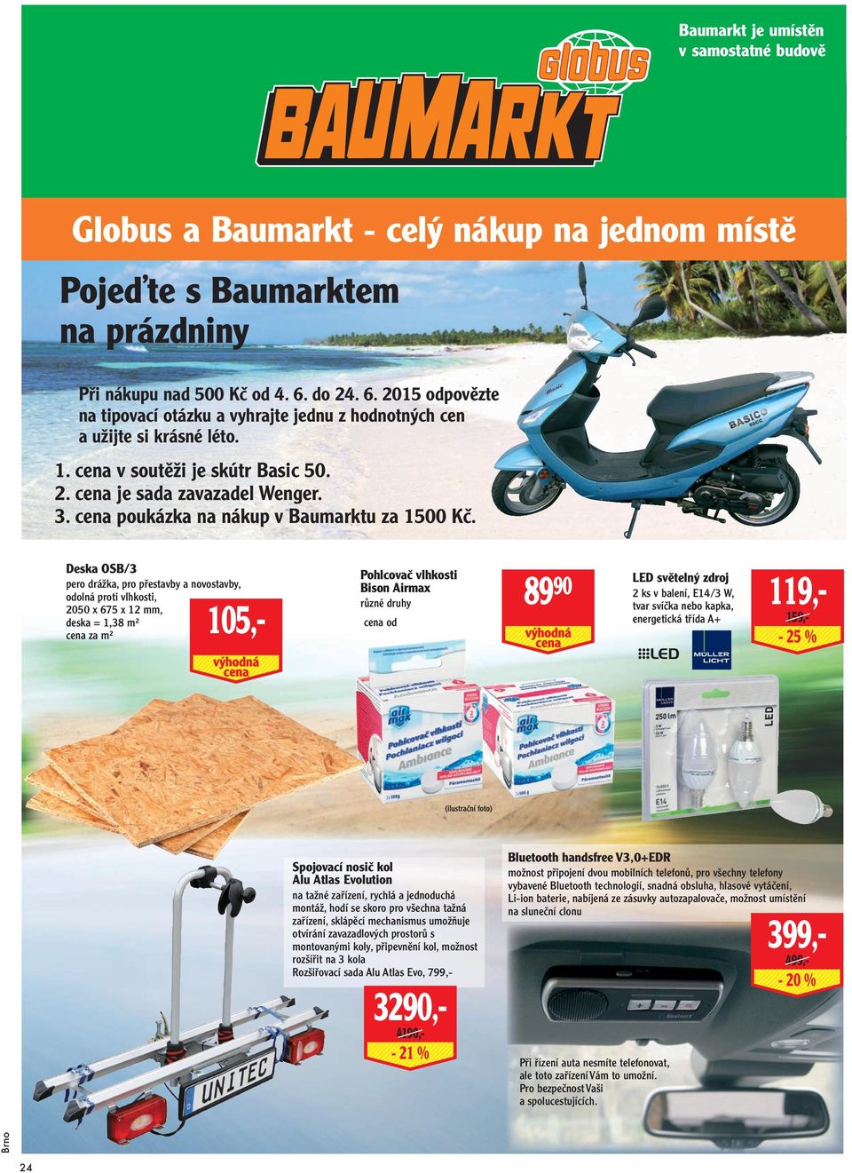 cena poukázka na nákup v Baumarktu za 1500 Kč.
