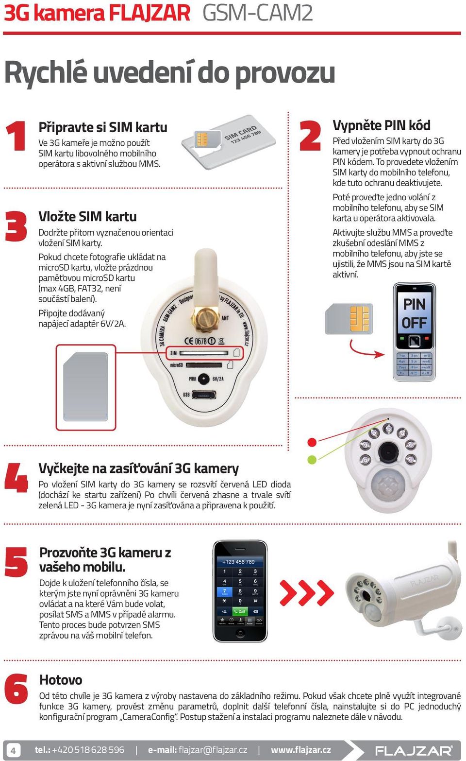 návod k obsluze 3G kamera FLAJZAR GSM-CAM2 Český výrobek - PDF Free Download