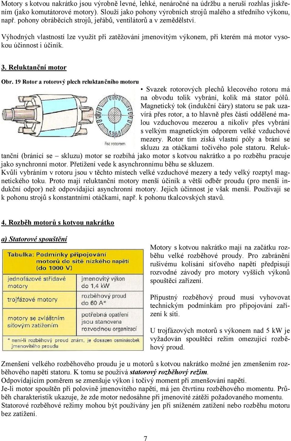 Reluktanční motor Obr. 19 Rotor a rotorový plech reluktančního motoru Svazek rotorových plechů klecového rotoru má na obvodu tolik vybrání, kolik má stator pólů.