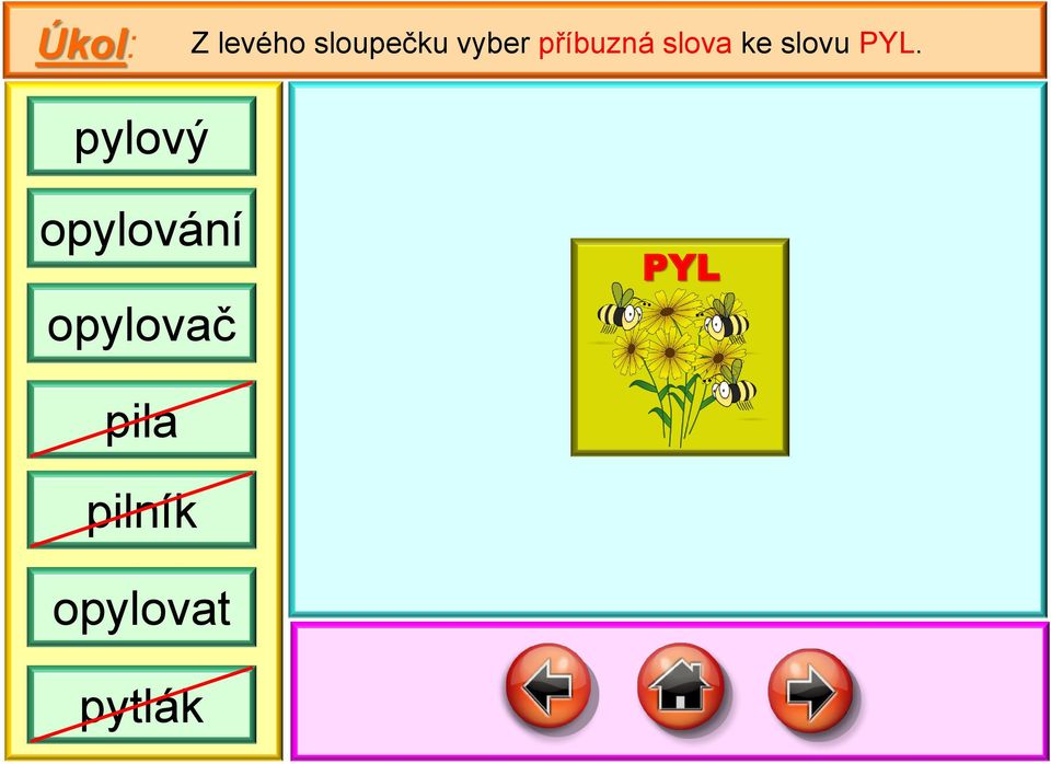 PYL. pylový opylování