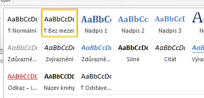 Styl odstavců Styl odstavce zahrnuje vše, co obsahuje styl písma, určuje však také všechny aspekty vzhledu