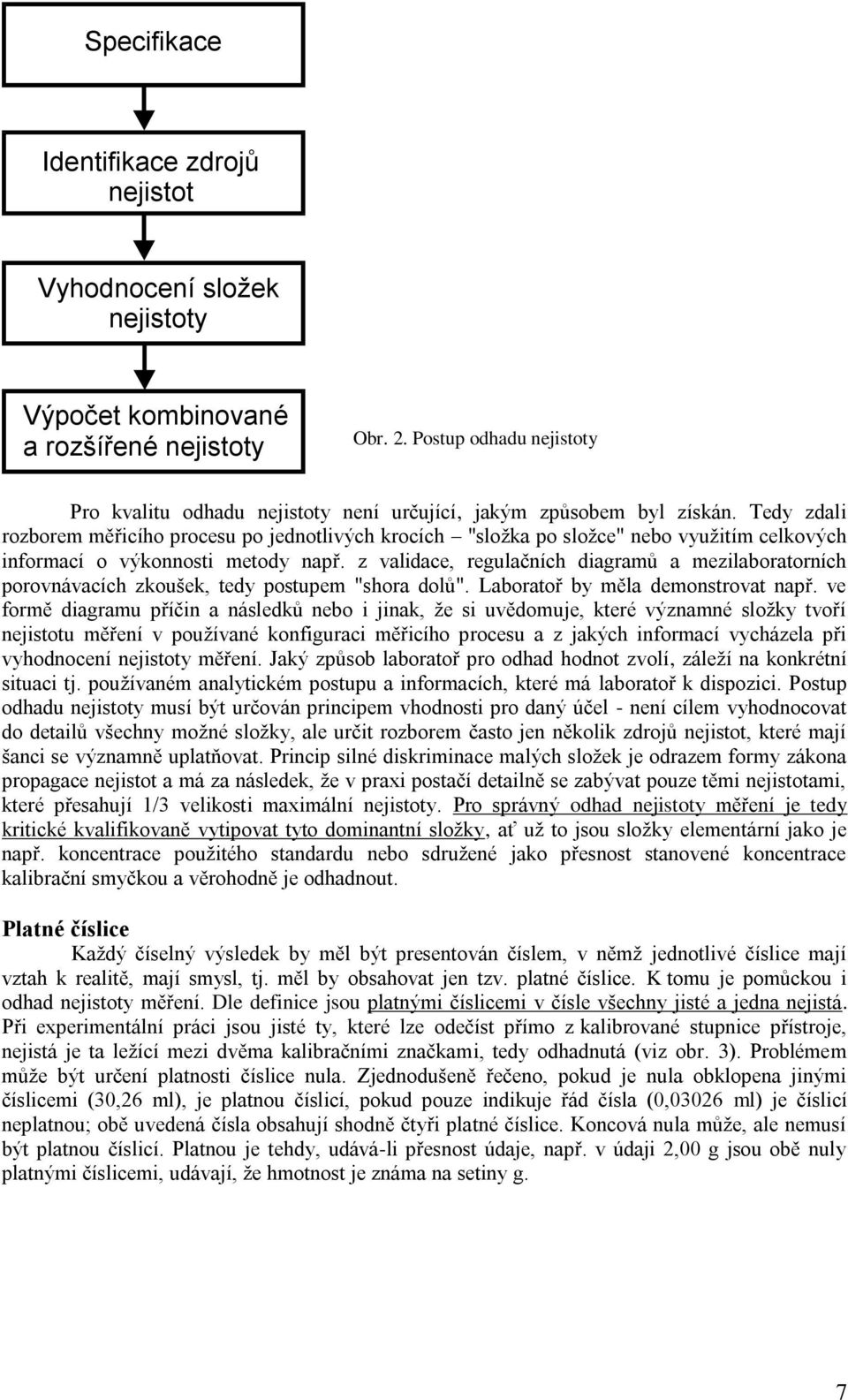 Tedy zdali rozborem měřicího procesu po jednotlivých krocích "složka po složce" nebo využitím celkových informací o výkonnosti metody např.