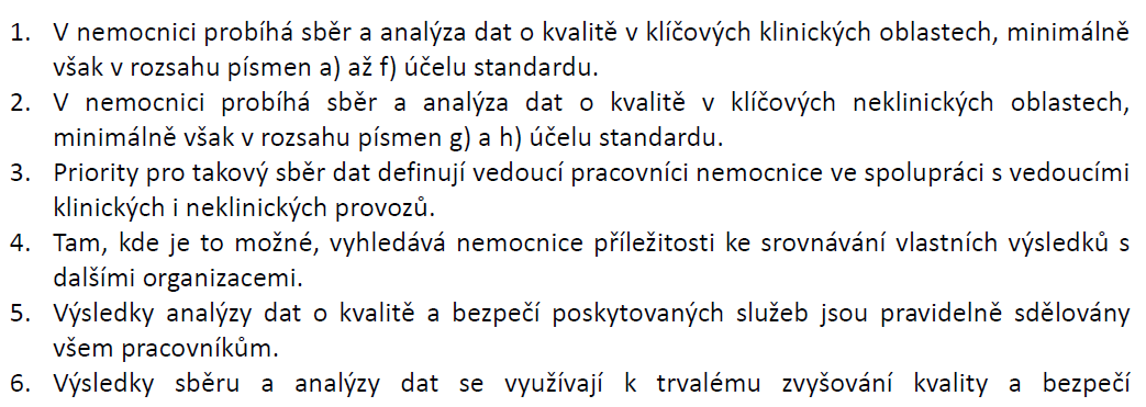 10.5. V nemocnici probíhá sběr a analýza dat o kvalitě a
