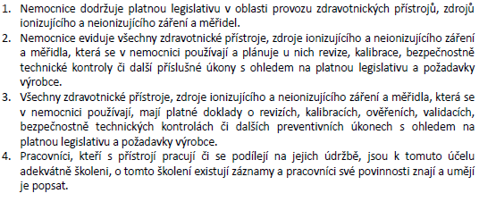 11. 6 Nemocnice zajistí bezpečný a spolehlivý provoz