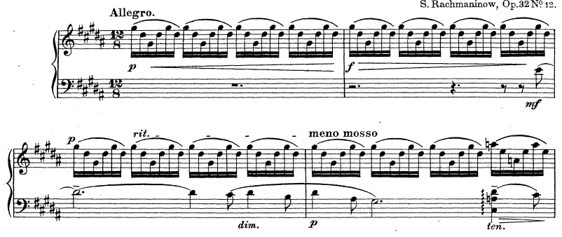 Příklad č. 21 Dále hudba plyne podobně jako ze začátku, ovšem s výraznějším harmonickým postupem.