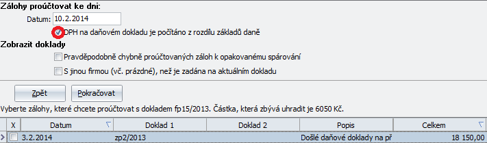 7) Konečnou fakturu zaúčtujeme do deníku. 8) Po zaúčtování konečné faktury máme předepsaný závazek vůči dodavateli v plné výši, bez ohledu na zaplacenou zálohu.