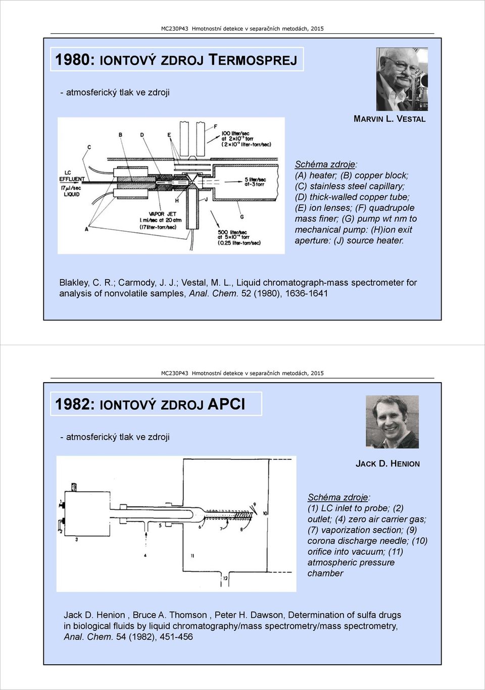 exit aperture: (J) source heater. Blakley, C. R.; Carmody, J. J.; Vestal, M. L., Liquid chromatograph-mass spectrometer for analysis of nonvolatile samples, Anal. Chem.