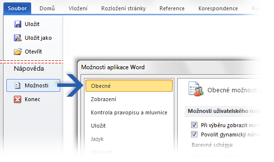 Kde je funkce Náhled? V aplikaci Word 2010 se náhled již nezobrazuje v samostatném okně. Naleznete ho v zobrazení Backstage společně s dalšími užitečnými možnostmi nastavení souvisejícími s tiskem.