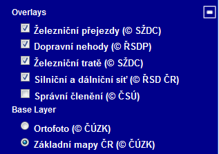 Ve vstupním formuláři může uživatel volit následující kritéria Údaje Ředitelství služby dopravní Policie ČR (ŘSDP
