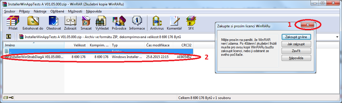 4.1 Prohlížeč: Internet Explorer (výchozí WWW prohlížeč ve Windows) 4.1.1 Windows 7 Velmi se doporučuje stahovat soubor typu ZIP/ ZIP-MSI.