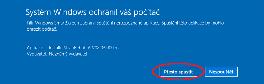 - Bude zobrazen seznam stažených souborů (pomocí běžného souborového průzkumníka z Windows).