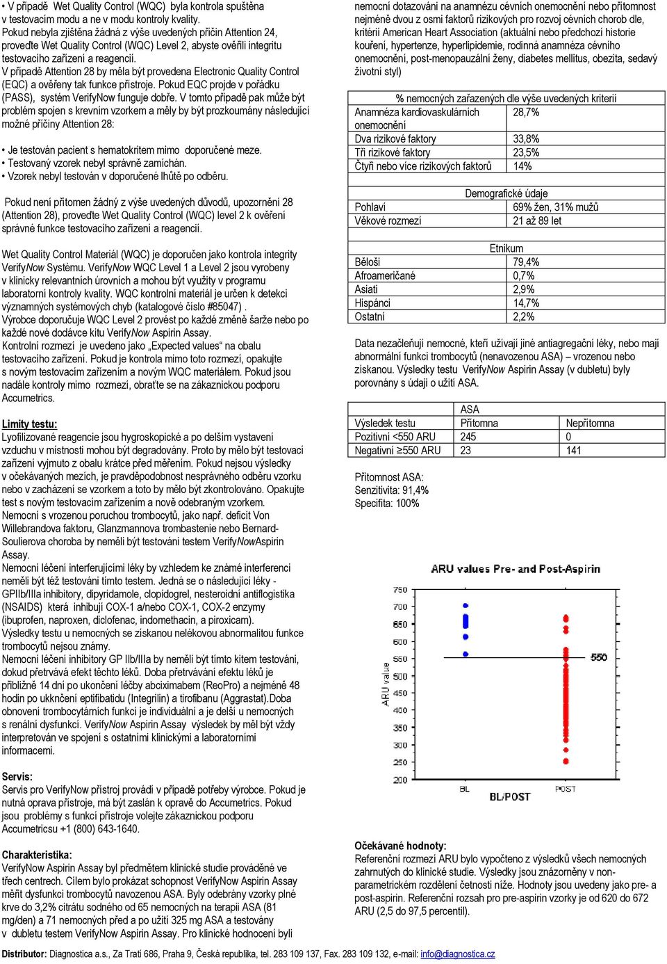 V případě Attention 28 by měla být provedena Electronic Quality Control (EQC) a ověřeny tak funkce přístroje. Pokud EQC projde v pořádku (PASS), systém VerifyNow funguje dobře.