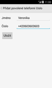 35 z 37 Nastav. kontaktů v seznamu pevné volby Telefon. Stisknete Možnosti a zvolíte Nastavení. Vyberete možnost Další nastavení. Dále zvolíte Povolená telefonní čísla.