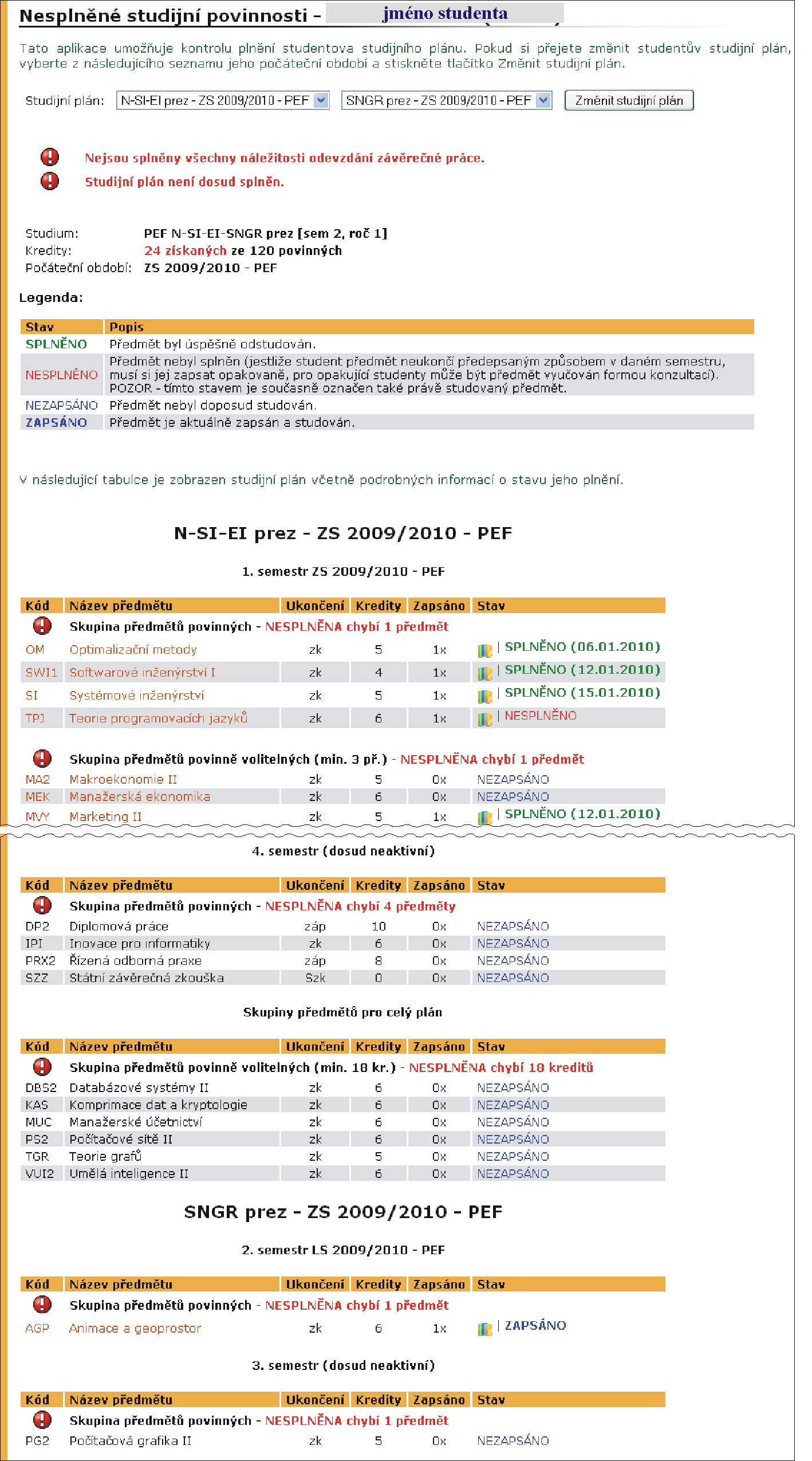 2 STUDIJNÍ EVIDENCE Obrázek 24
