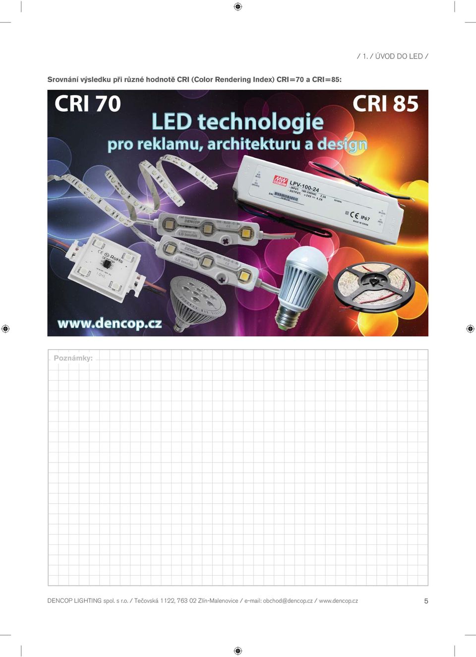 Poznámky: DENCOP LIGHTING spol. s r.o. / Tečovská 1122,