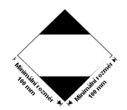 S výjimkou letecké dopravy musí být kusy obsahující nebezpečné věci v omezených množstvích opatřeny dále uvedenou značkou.
