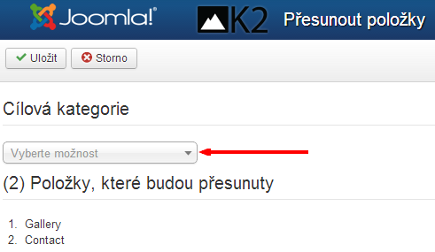 6) vytvoření položky a její publikace Komponenty / K2 / Položky / + Nový Při vytváření položek se řiďte stejnými pravidly jako pro úpravu položek.