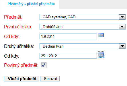 Základním předpokladem je, že Správce založil třídu. Do ní může vstupovat z databáze tříd pomocí tlačítka nebo přímo po přihlášení kliknutím na třídu.