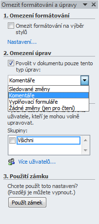 Odstranění komentáře 1. kliknutím pravým tlačítkem na zvýraznění v textu a vybráním odstranit komentář 2.