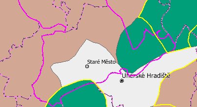 Z hlediska této typologie je Staré Město zasazeno v tzv. krajině starého sídelního typu Pannonica, tento typ krajiny je v ČR zastoupen pouze na Moravě v úvalech (cca 9% území ČR).