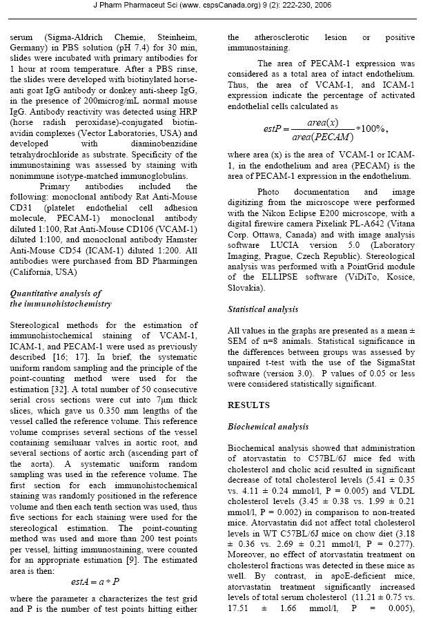 Atorvastatin has distinct effects on endothelial