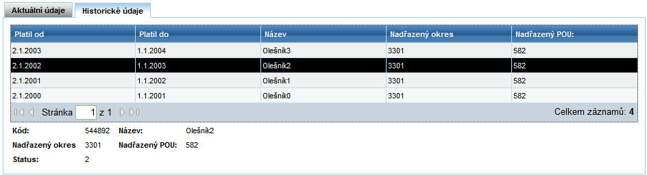 5.8.3.5.4. Kalendář Po klepnutí na označený ovládací prvek (kalendář) se zobrazí tento dialog. Klepnutím na tlačítko je moţné vybrat, od kdy daný záznam platí.