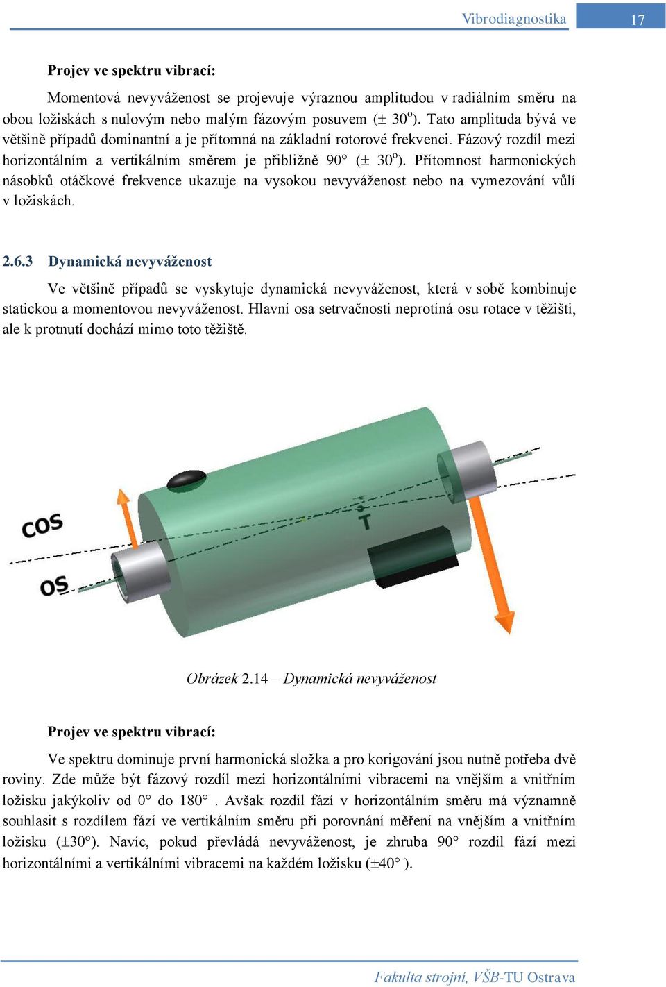 Přítomnost harmonických násobků otáčkové frekvence ukazuje na vysokou nevyváženost nebo na vymezování vůlí v ložiskách. 2.6.