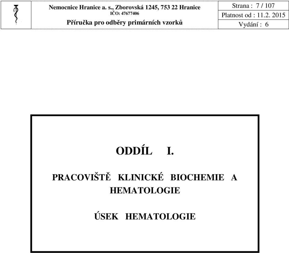 Strana : 7 / 107 ODDÍL I.