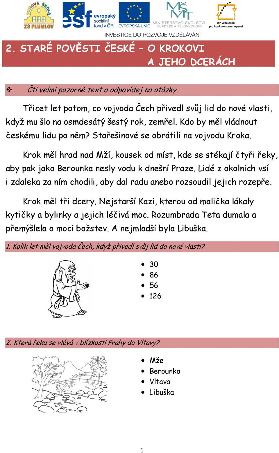 2. STARÉ POVĚSTI ČESKÉ O KROKOVI A JEHO DCERÁCH - PDF Stažení zdarma