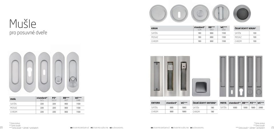 standard** BB*** PZ*** WC*** Mosaz 220 220 950 1100 Satén 690 1990 Satén 190 Satén 1690 1990 1990 2490 chrom 220 220 950 1100 chrom 690 1990