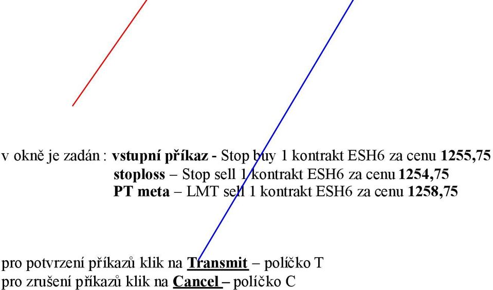 LMT sell 1 kontrakt ESH6 za cenu 1258,75 pro potvrzení př íkazůklik