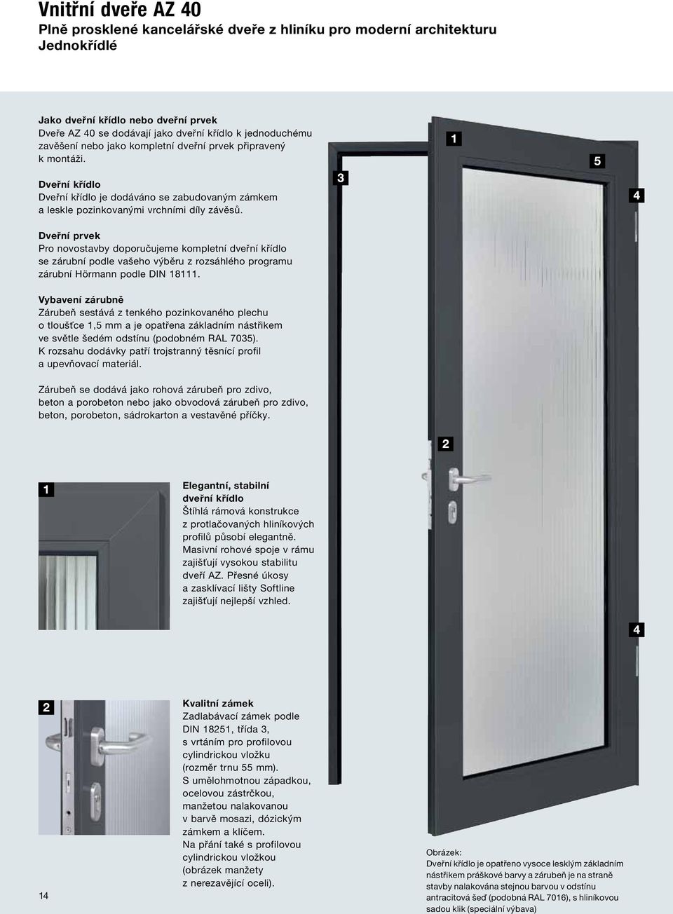 Dveřní prvek Pro novostavby doporučujeme kompletní dveřní křídlo se zárubní podle vašeho výběru z rozsáhlého programu zárubní Hörmann podle DIN 18111.