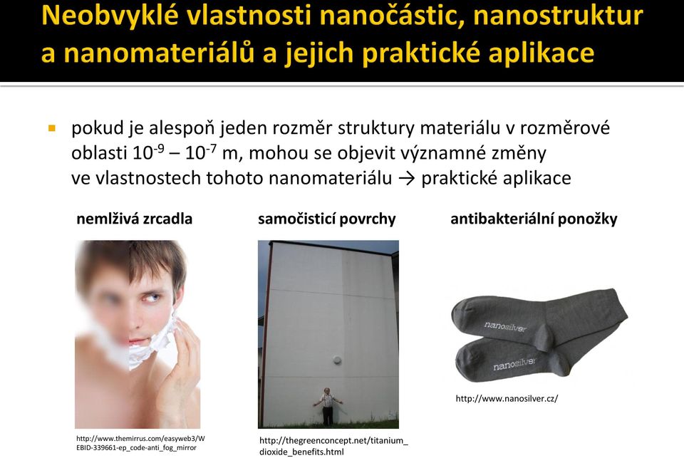 samočisticí povrchy antibakteriální ponožky http://www.nanosilver.cz/ http://www.themirrus.