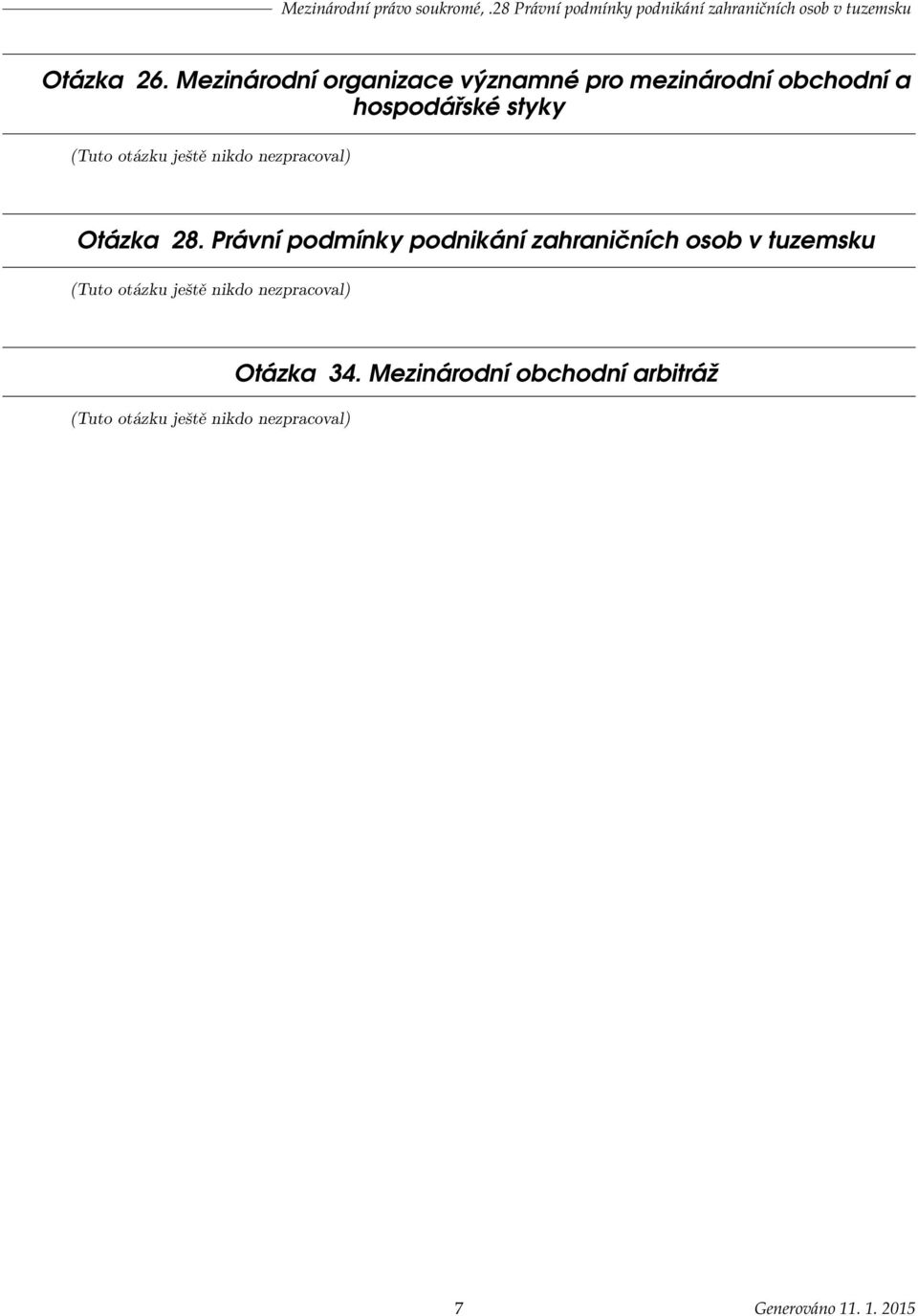 Mezinárodní organizace významné pro mezinárodní obchodní a hospodářské styky