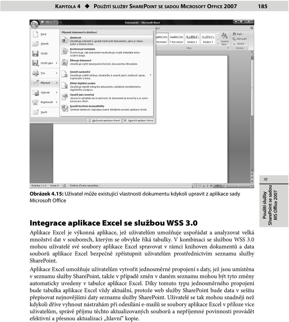 0 Aplikace Excel je výkonná aplikace, jež uživatelům umožňuje uspořádat a analyzovat velká množství dat v souborech, kterým se obvykle říká tabulky. V kombinaci se službou WSS 3.