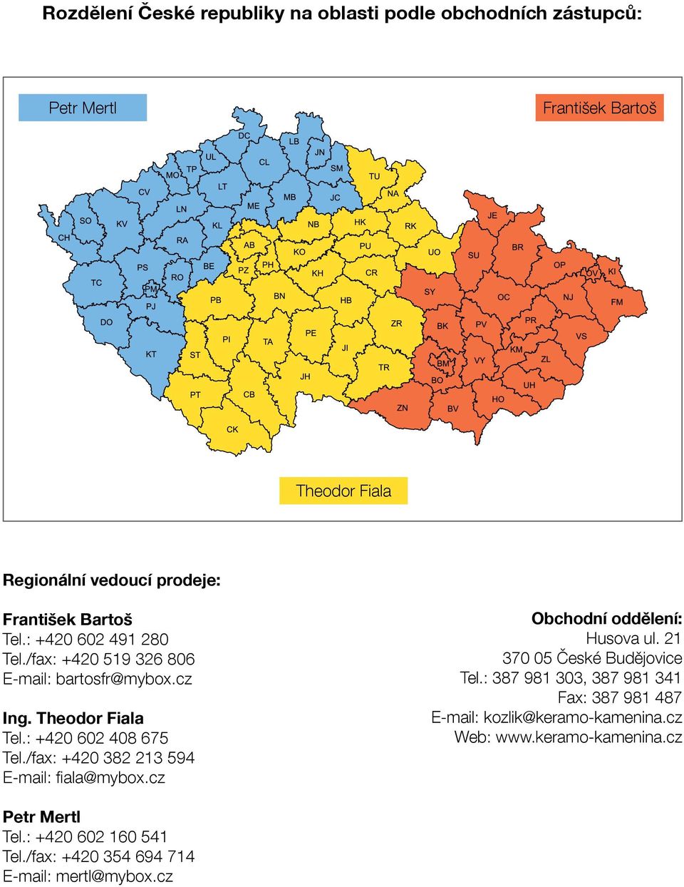 /fax: +420 382 213 594 E-mail: fiala@mybox.cz Obchodní oddělení: Husova ul. 21 370 05 České Budějovice Tel.