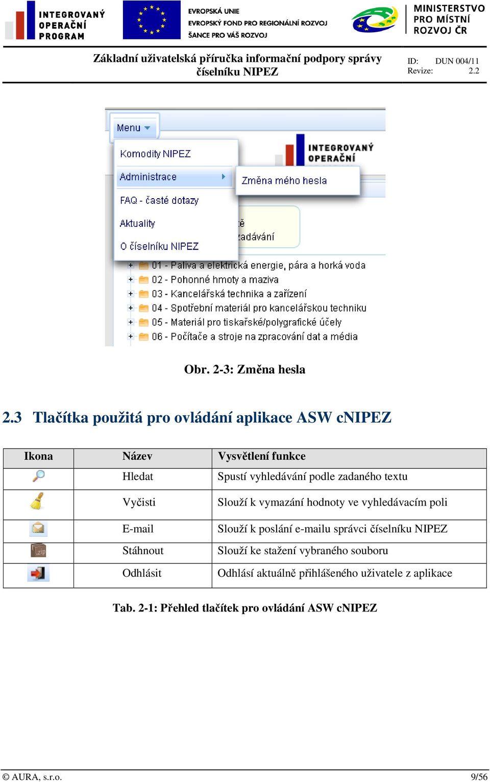 textu Vyčisti E-mail Stáhnout Odhlásit Slouží k vymazání hodnoty ve vyhledávacím poli Slouží k poslání e-mailu správci