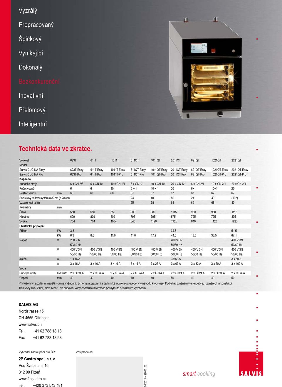 1011T-Pro 611QT-Pro 1011QT-Pro 2011QT-Pro 621QT-Pro 1021QT-Pro 2021QT-Pro Kapacita Kapacita stroje 6 x GN 2/3 6 x GN 1/1 10 x GN 1/1 6 x GN 1/1 10 x GN 1/1 20 x GN 1/1 6 x GN 2/1 10 x GN 2/1 20 x GN