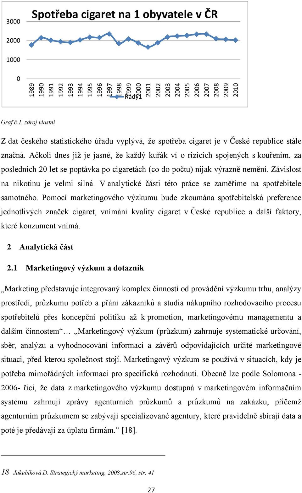 Ačkoli dnes jiţ je jasné, ţe kaţdý kuřák ví o rizicích spojených s kouřením, za posledních 20 let se poptávka po cigaretách (co do počtu) nijak výrazně nemění. Závislost na nikotinu je velmi silná.