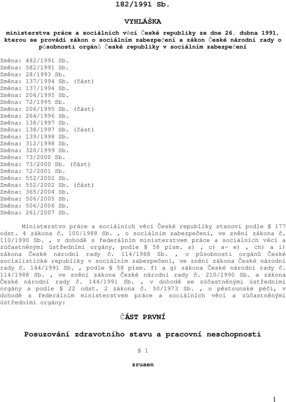 Změna: 28/1993 Sb. Změna: 137/1994 Sb. ( část) Změna: 137/1994 Sb. Změna: 206/1995 Sb. Změna: 72/1995 Sb. Změna: 206/1995 Sb. ( část) Změna: 264/1996 Sb. Změna: 138/1997 Sb.