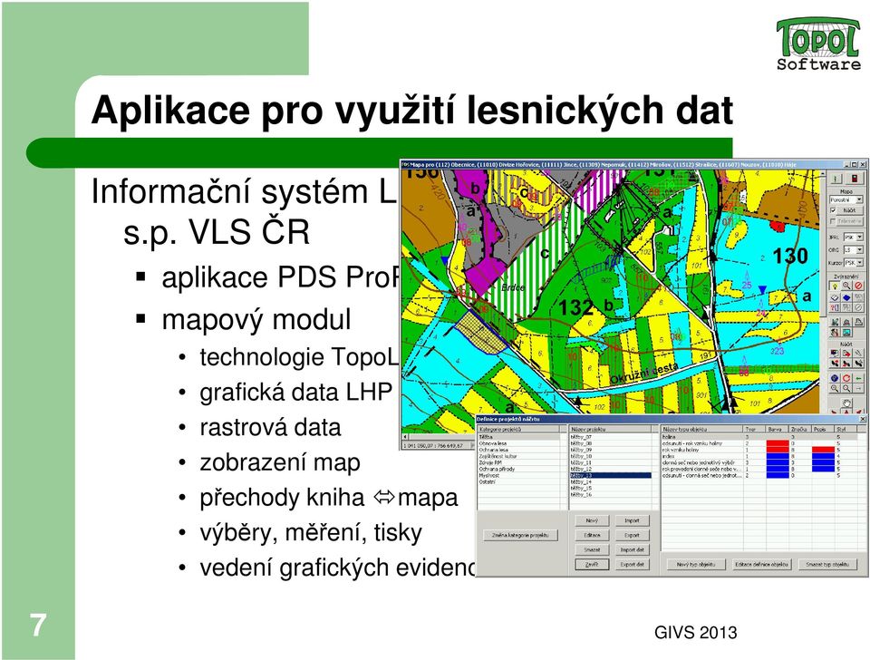 technologie TopoL grafická data LHP rastrová data zobrazení