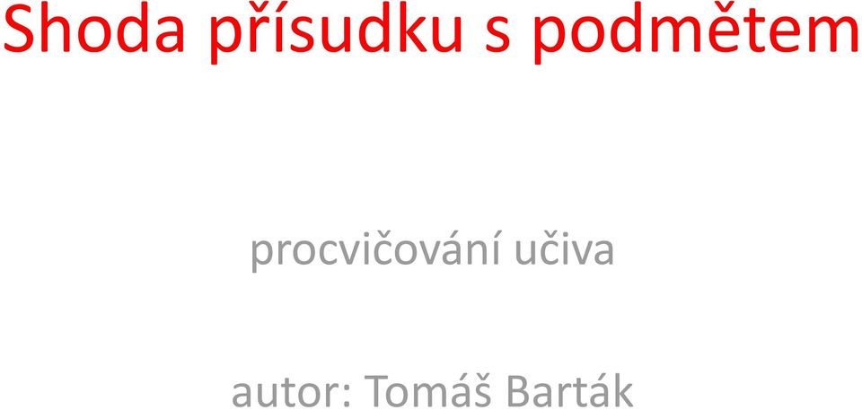 procvičování