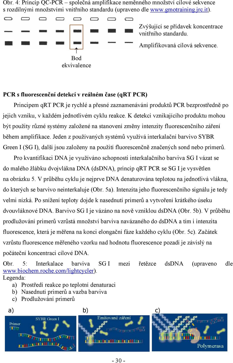 PCR s fluorescenční detekcí v reálném čase (qrt PCR) Principem qrt PCR je rychlé a přesné zaznamenávání produktů PCR bezprostředně po jejich vzniku, v každém jednotlivém cyklu reakce.