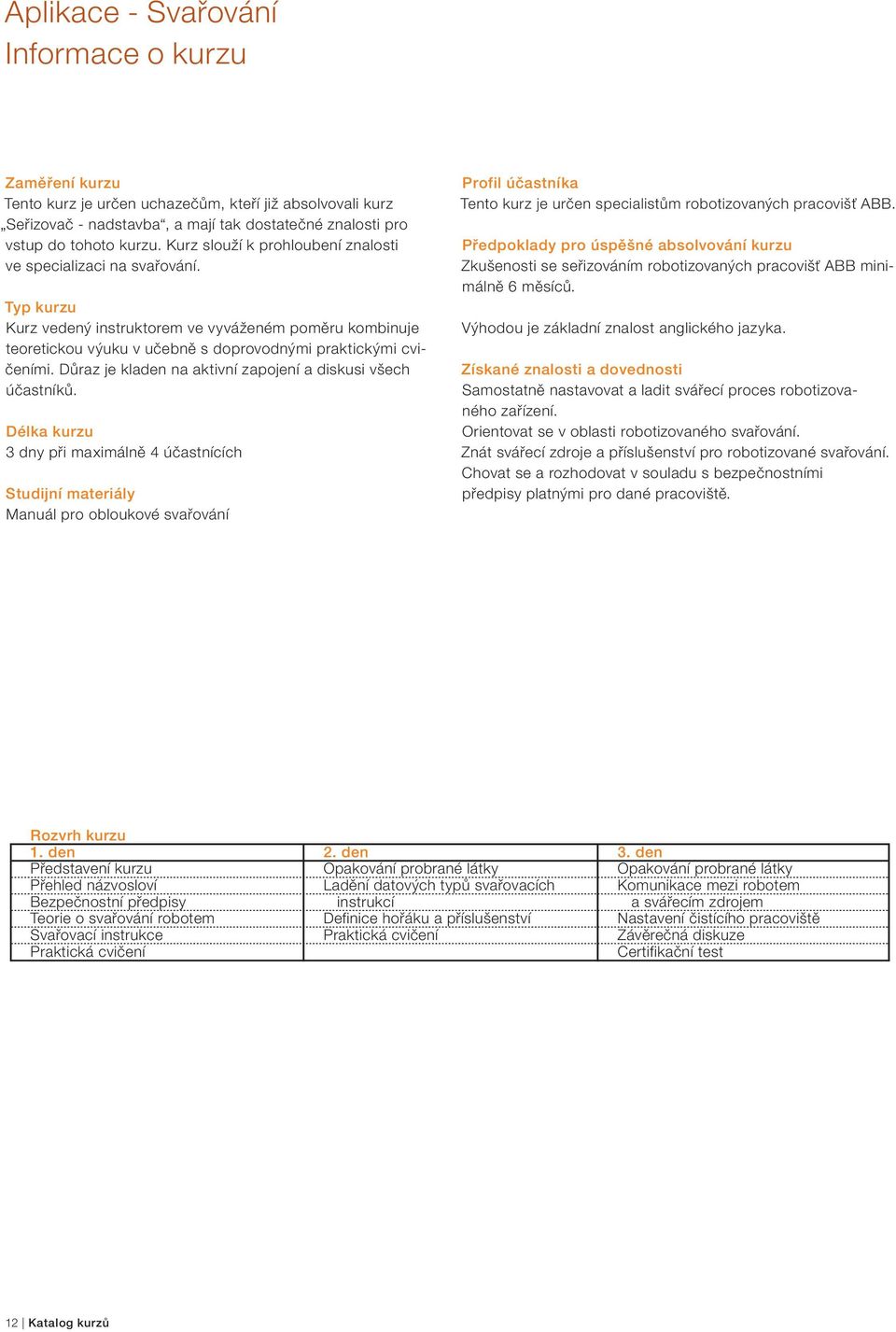 Zkušenosti se seřizováním robotizovaných pracovišť ABB minimálně 6 měsíců. Výhodou je základní znalost anglického jazyka. Samostatně nastavovat a ladit svářecí proces robotizovaného zařízení.