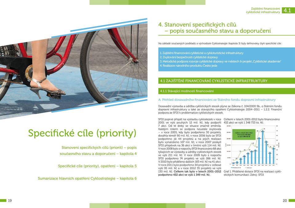 Zajištění financování cyklistické a cykloturistické infrastruktury 2. Zvyšování bezpečnosti cyklistické dopravy 3.