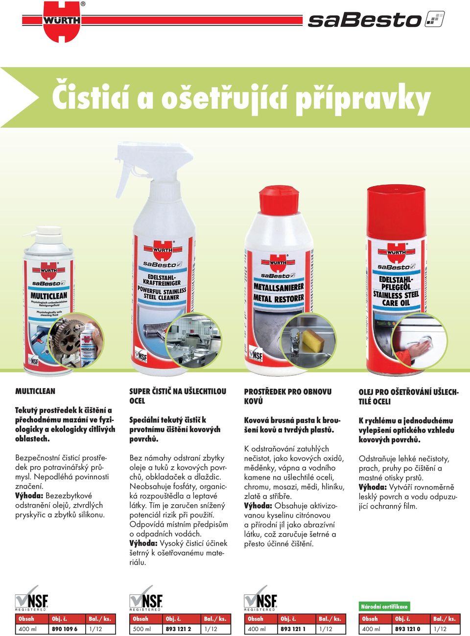 SUPER ČISTIČ NA UŠLECHTILOU OCEL PROSTŘEDEK PRO OBNOVU KOVŮ OLEJ PRO OŠETŘOVÁNÍ UŠLECHTILÉ OCELI Speciální tekutý čistič k prvotnímu čištění kovových povrchů.