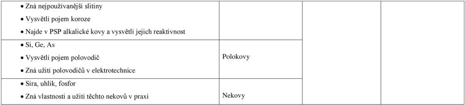 pojem polovodič Zná užití polovodičů v elektrotechnice Síra,