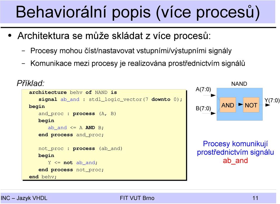 stdl_logic_vector(7 downto 0); and_proc : process (A, B) ab_and <= A AND B; end process and_proc; not_proc : process (ab_and) Y <= not
