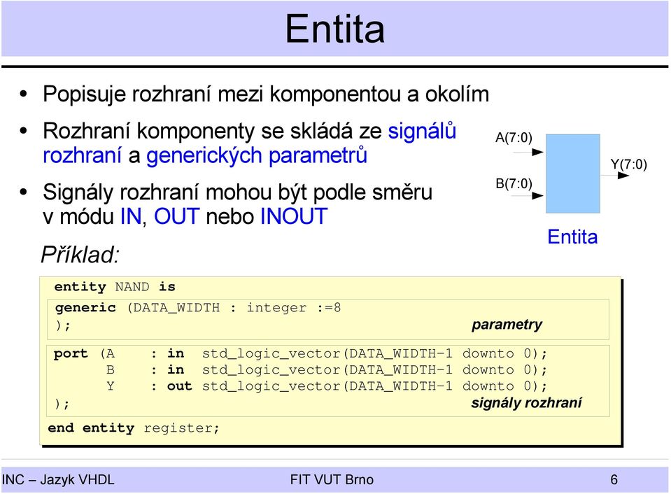 (DATA_WIDTH : integer :=8 ); parametry port (A : in std_logic_vector(data_width-1 downto 0); B : in